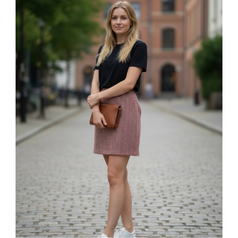 Loft Harringbone Skirt Size 4